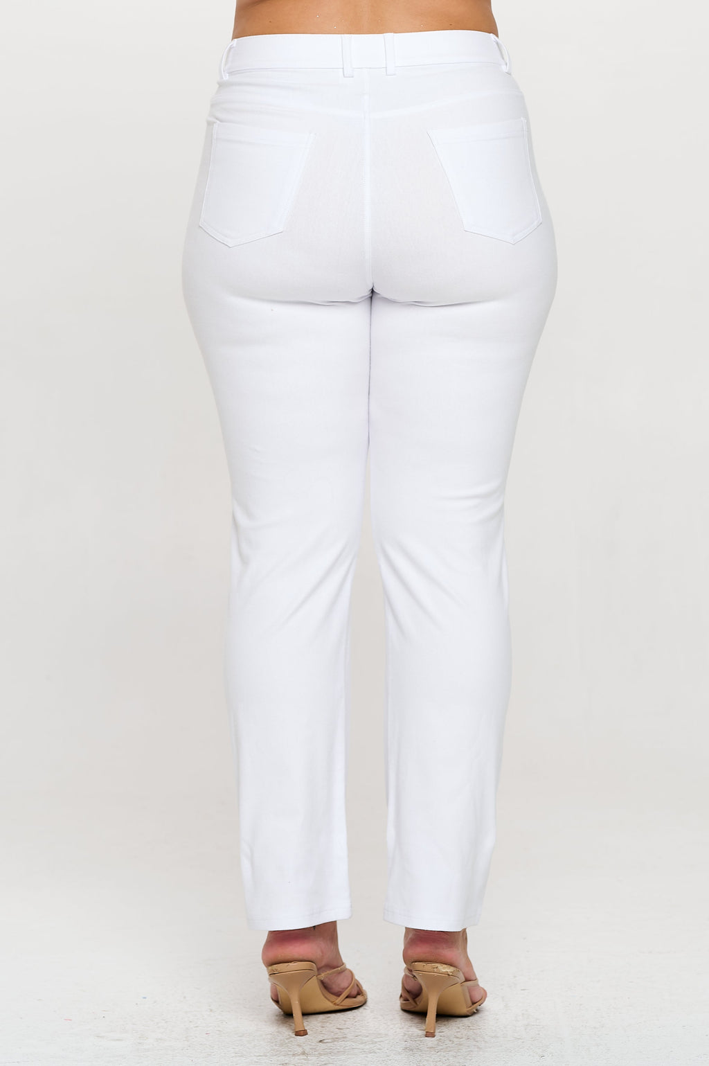 Plus Size Women's Classic Solid Straight Leg Jeggings | Love It Curvy