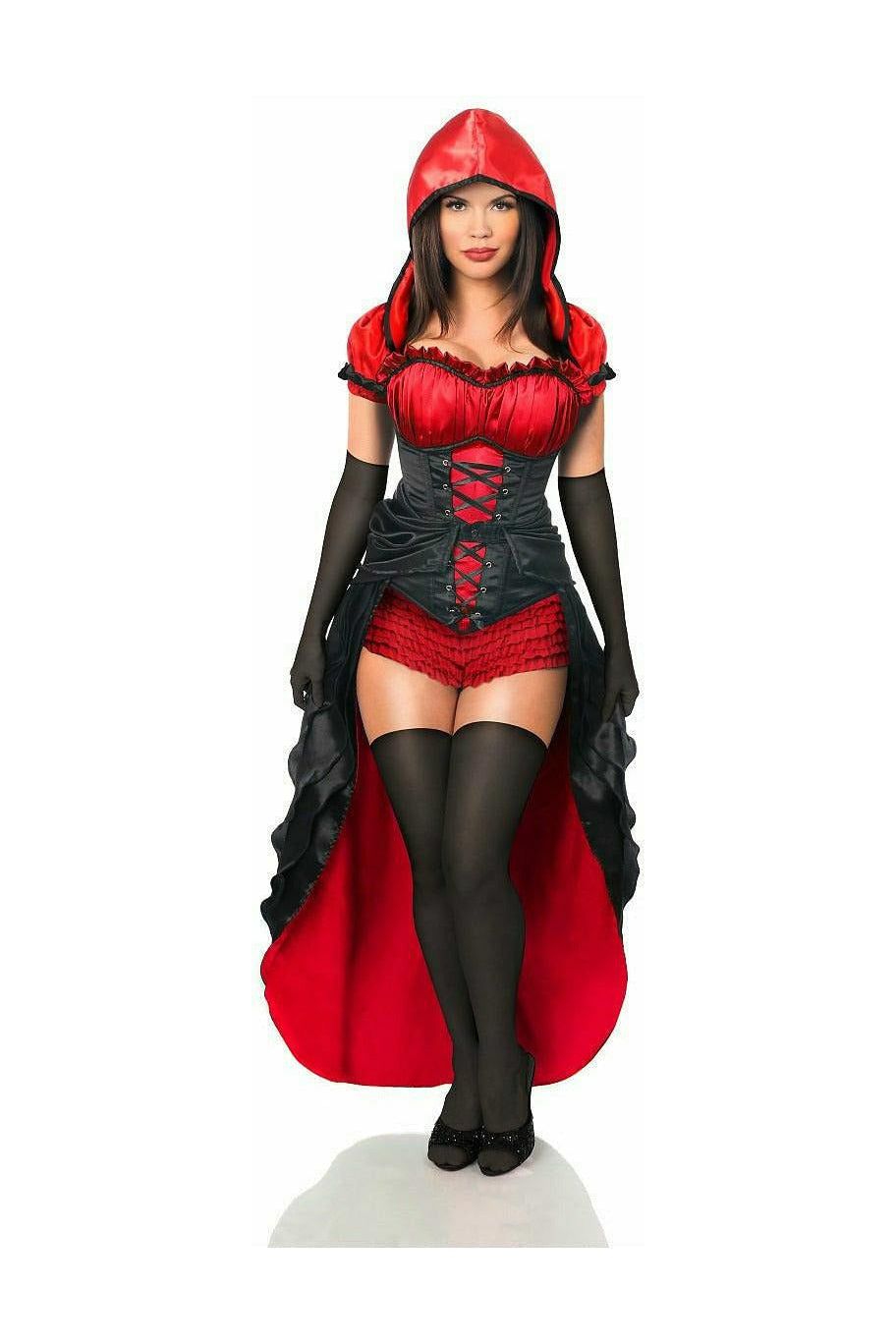 Top Drawer 5 PC Red Hot Riding Hood Corset Costume - Love it Curvy