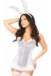 Top Drawer 4 PC White Bunny Corset Costume - Love it Curvy