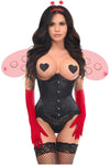 Top Drawer 4 PC Pin-Up Ladybug Corset Costume - Love it Curvy