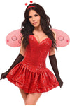 Top Drawer 4 PC Sequin Ladybug Corset Dress Costume - Love it Curvy