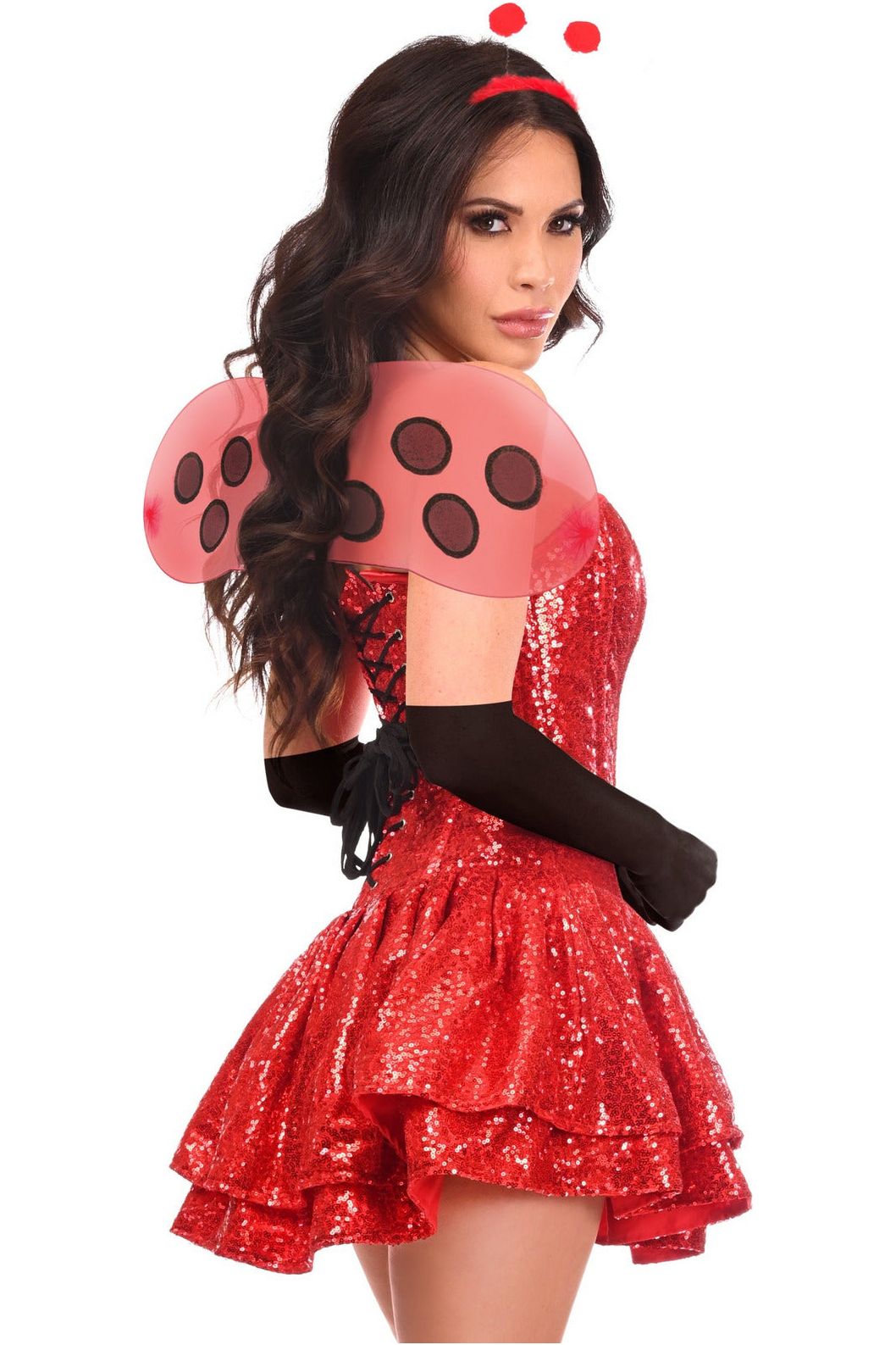 Top Drawer 4 PC Sequin Ladybug Corset Dress Costume - Love it Curvy