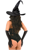 Top Drawer 3 PC Black Lace Witch Corset Costume