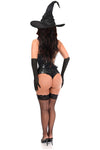 Top Drawer 3 PC Black Patent Witch Corset Costume - Love it Curvy