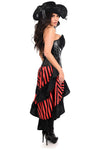 Top Drawer 4 PC Black/Red Premium Pirate Corset Costume - Love it Curvy