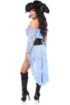Top Drawer 4 PC Lt Blue Premium Pirate Corset Costume - Love it Curvy