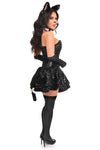 Top Drawer 5 PC Sequin Black/Pink Cat Corset Dress Costume - Love it Curvy