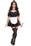 Top Drawer 6 PC Frisky French Maid Corset Costume - Love it Curvy