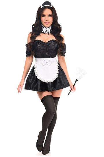 Top Drawer 6-Piece Frisky French Maid Corset Costume