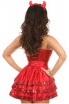Top Drawer 4 PC Sequin Devil Corset Costume - Love it Curvy