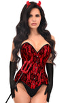 Top Drawer 4 PC Premium Devil Corset Costume - Love it Curvy
