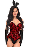 Top Drawer 4 PC Premium Red Bunny Corset Costume - Love it Curvy