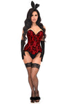 Top Drawer 4 PC Premium Red Bunny Corset Costume - Love it Curvy