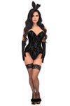 Top Drawer 4 PC Premium Black Bunny Corset Costume - Love it Curvy