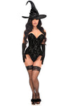 Top Drawer 3 PC Premium Black Witch Corset Costume - Love it Curvy