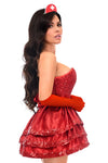 Top Drawer 5 PC Red Sequin Nurse Corset Costume - Love it Curvy
