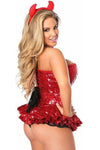 Top Drawer Premium Sequin Devil Corset Dress Costume - Love it Curvy