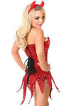 Top Drawer Red Sequin Devil Corset Dress Costume - Love it Curvy