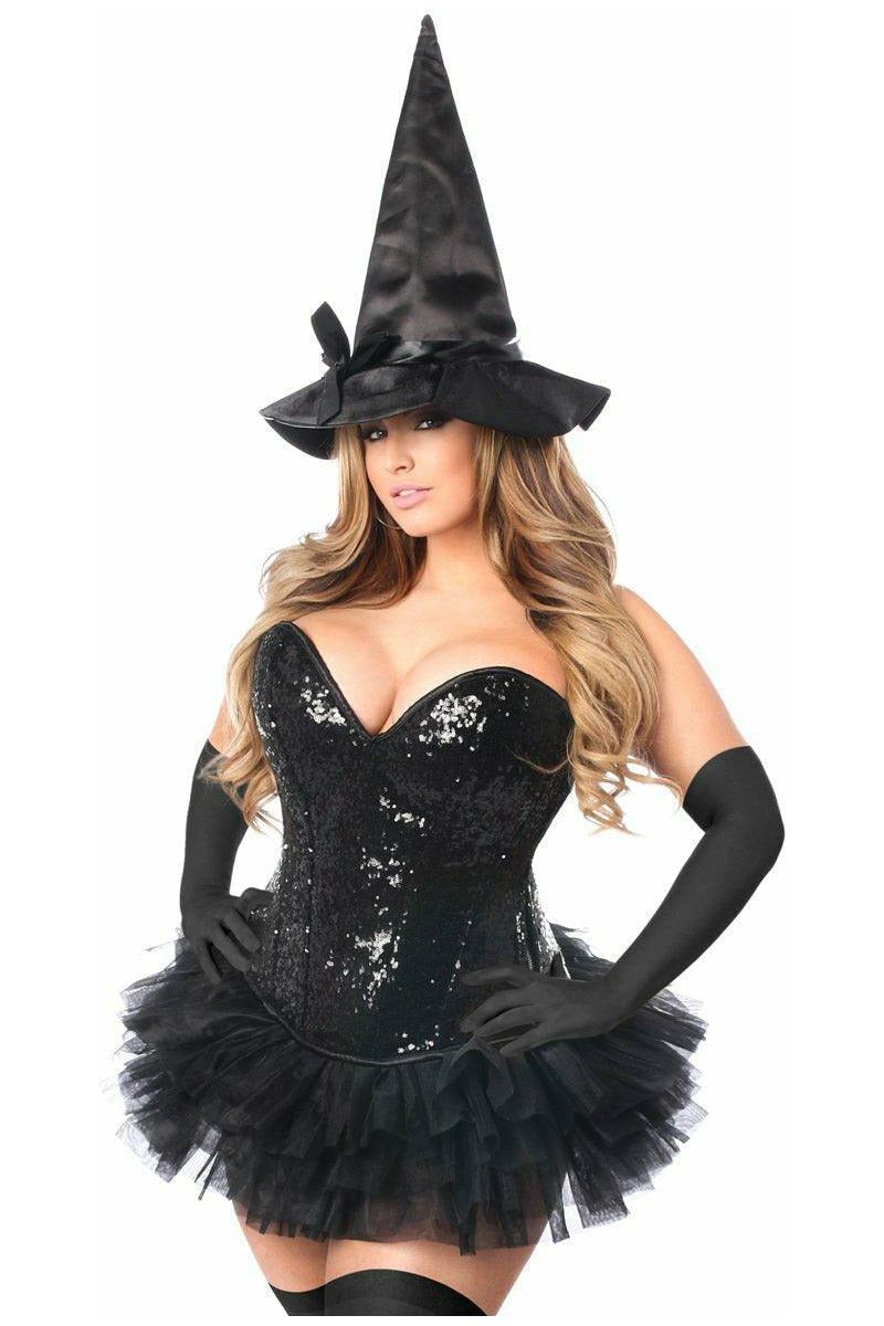 Top Drawer 4 PC Sexy Witch Corset Costume - Love it Curvy