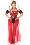 Top Drawer 6 PC Sexy Fairytale Red Queen Costume - Love it Curvy