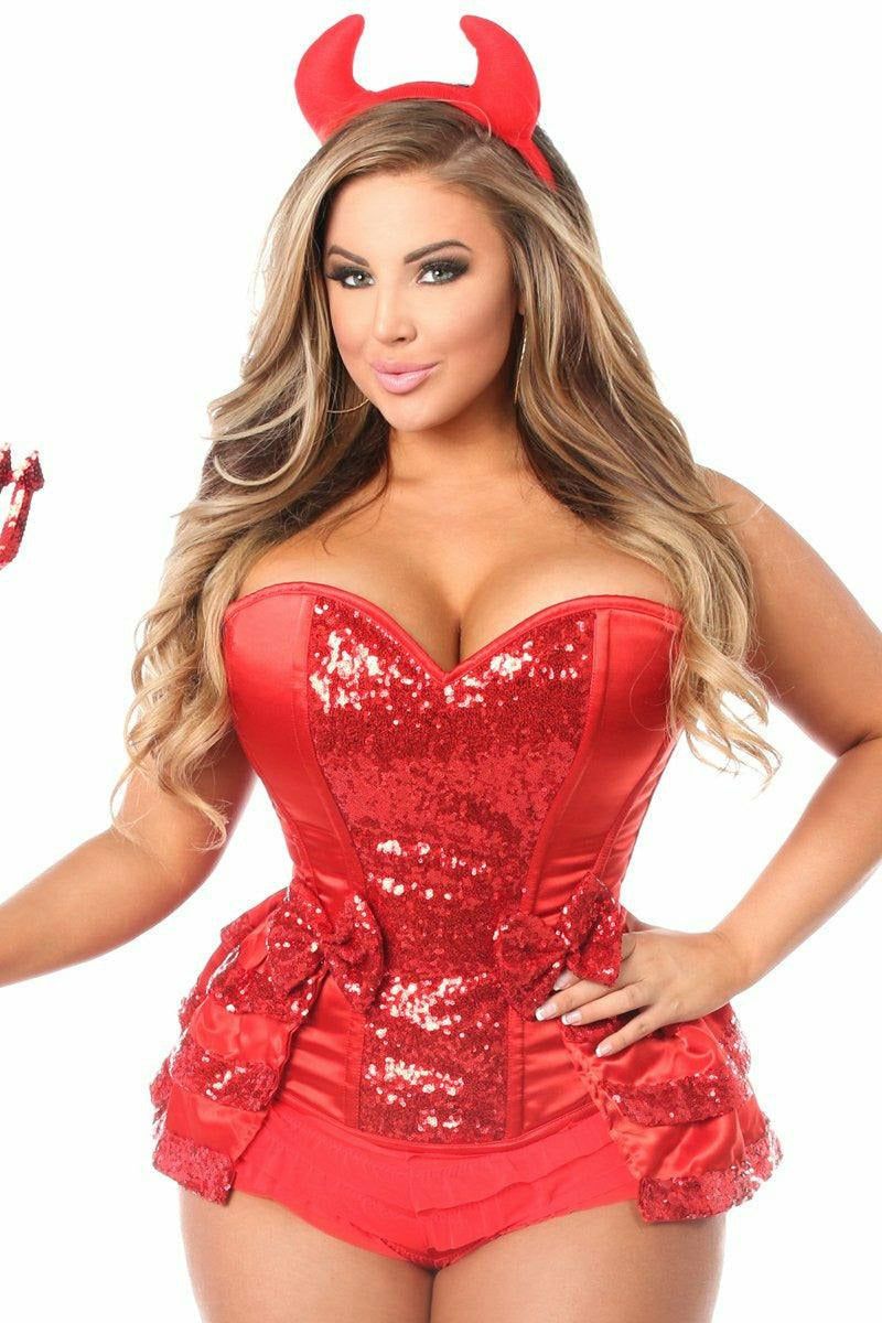Top Drawer 5 PC Red Hot Devil Costume - Love it Curvy