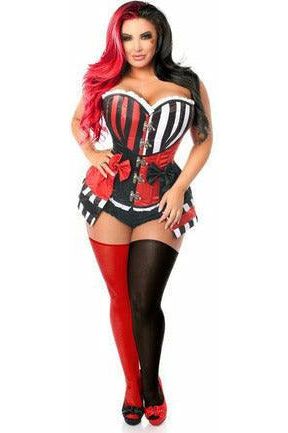 Top Drawer 3 PC Jokester Villian Corset Costume - Love it Curvy