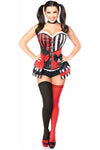 Top Drawer 3 PC Jokester Villian Corset Costume - Love it Curvy