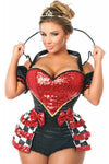 Top Drawer 6 PC Royal Red Queen Corset Costume - Love it Curvy