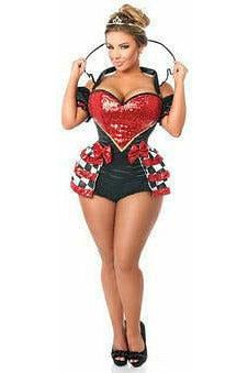 Top Drawer 6 PC Royal Red Queen Corset Costume - Love it Curvy