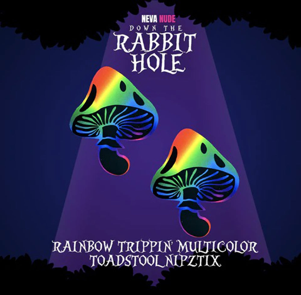 Rainbow Trippin' Psychedelic Toadstool Nipple Cover Pasties - Love it Curvy