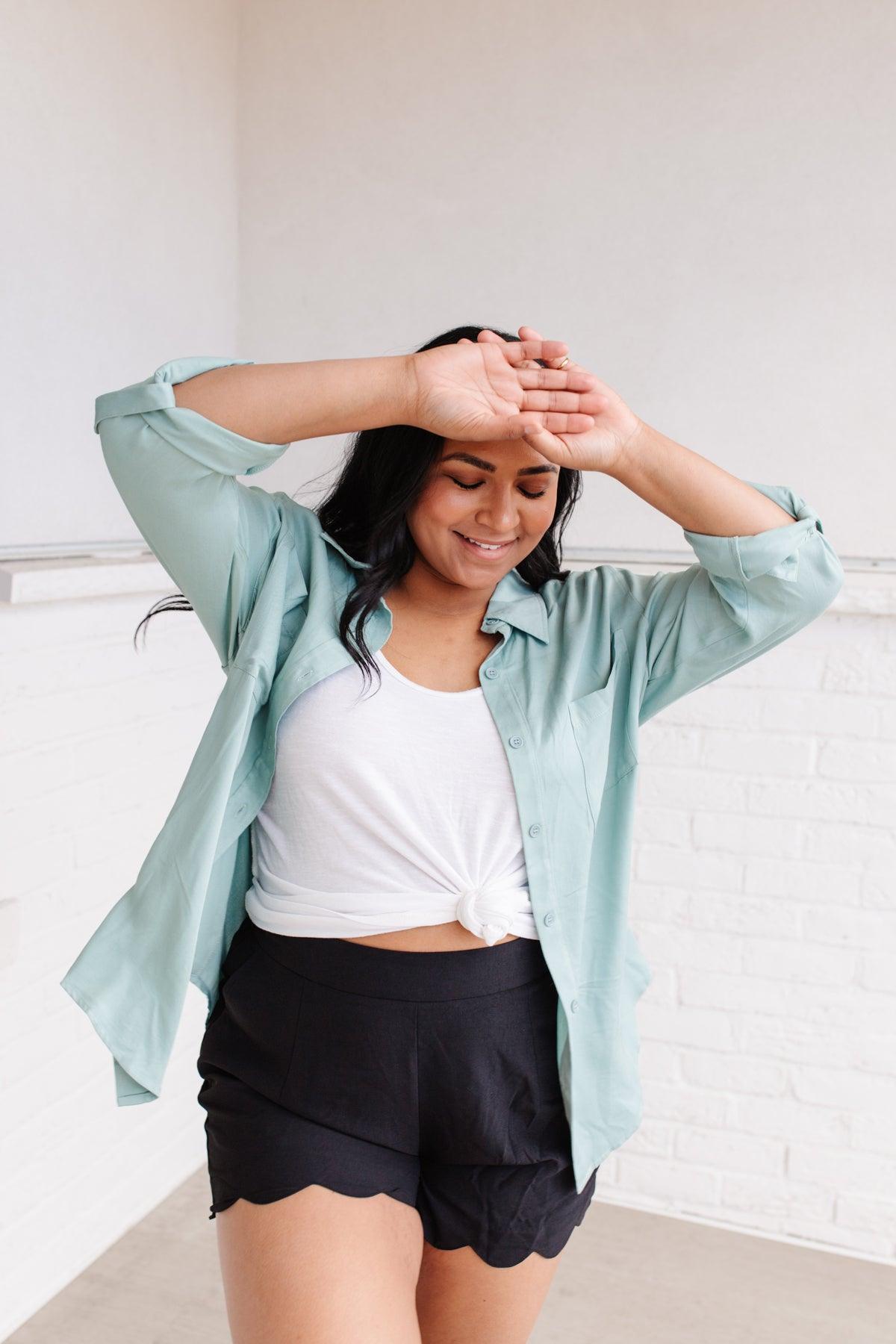 Unwavering Confidence Blouse in Light Blue