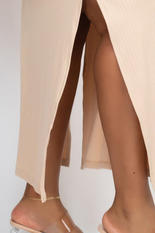 Plus Size Ribbed Side Slit Long Cami Maxi Dress - Love it Curvy