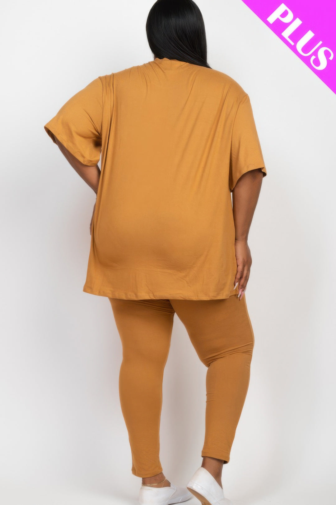 Plus Size Oversized T-shirt & Leggings Set - Love it Curvy