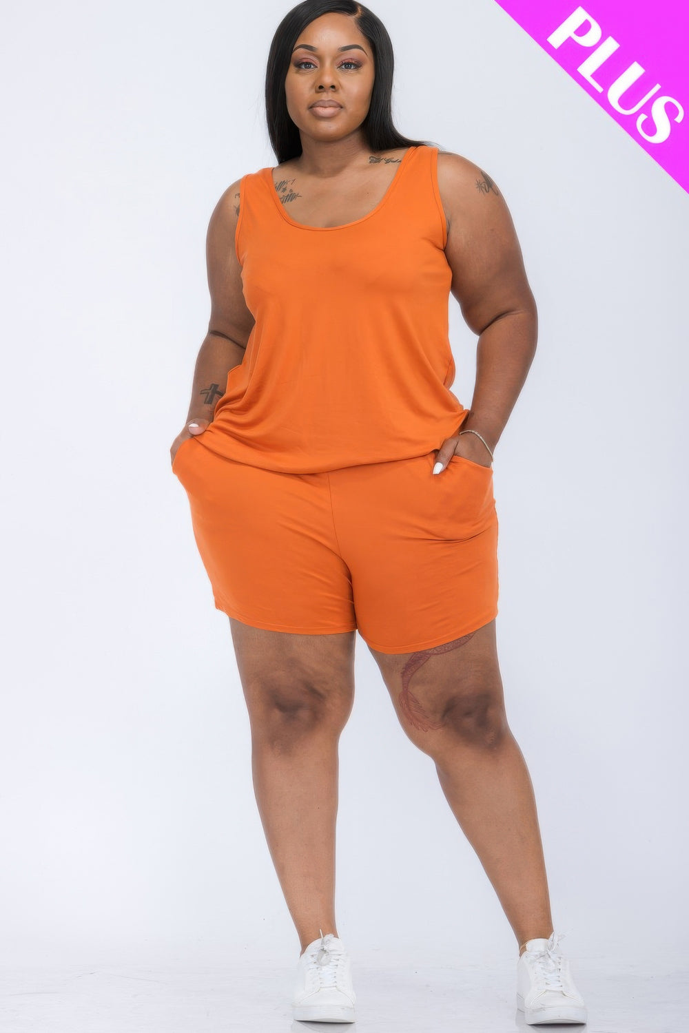 Plus Comfy Tank Top & Shorts Set - Love it Curvy