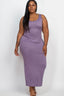 Plus Size Solid Jersey Maxi Dress