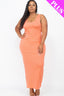 Plus Size Solid Jersey Maxi Dress