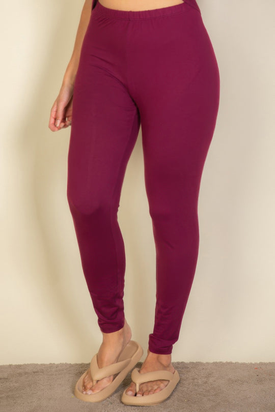 Plus Size Basic Solid Leggings - Love it Curvy