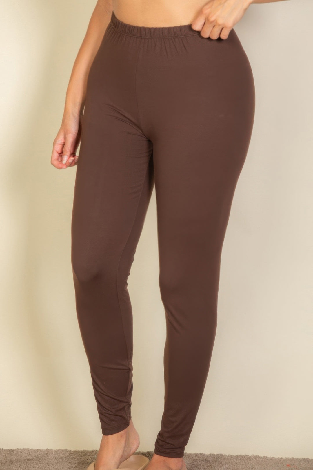 Plus Size Basic Solid Leggings - Love it Curvy