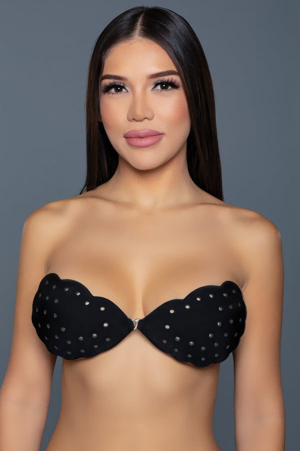 Scalloped Edge Fabric Adhesive Bra