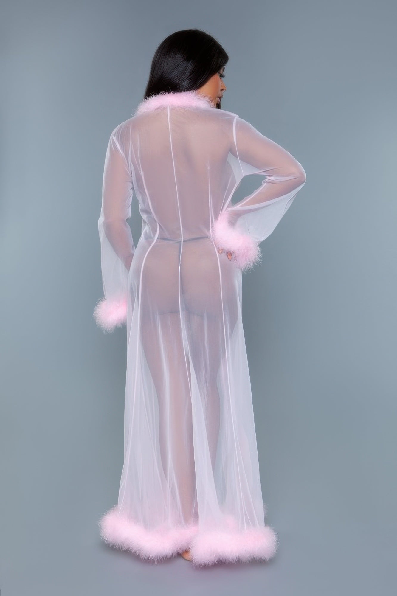 Marabou Robe (BW1650) | Love It Curvy Secondary image