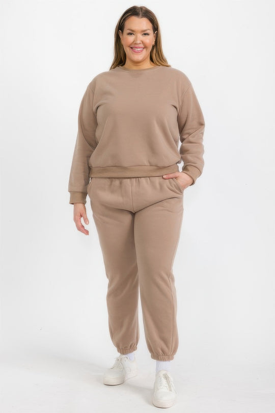 Plus Size Classic Poly Fleece Crewneck Pullover - Love it Curvy