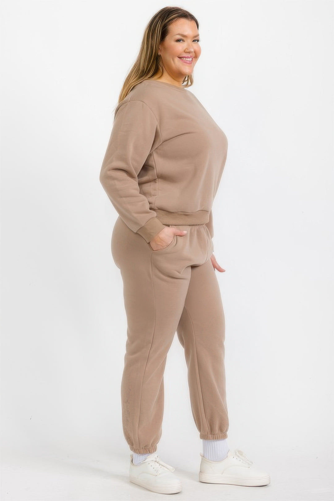 Plus Size Classic Poly Fleece Crewneck Pullover - Love it Curvy