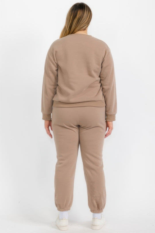 Plus Size Classic Poly Fleece Crewneck Pullover - Love it Curvy