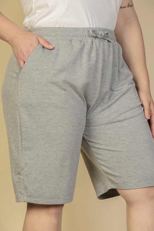 Plus Size French Terry Bermuda Shorts - Love it Curvy