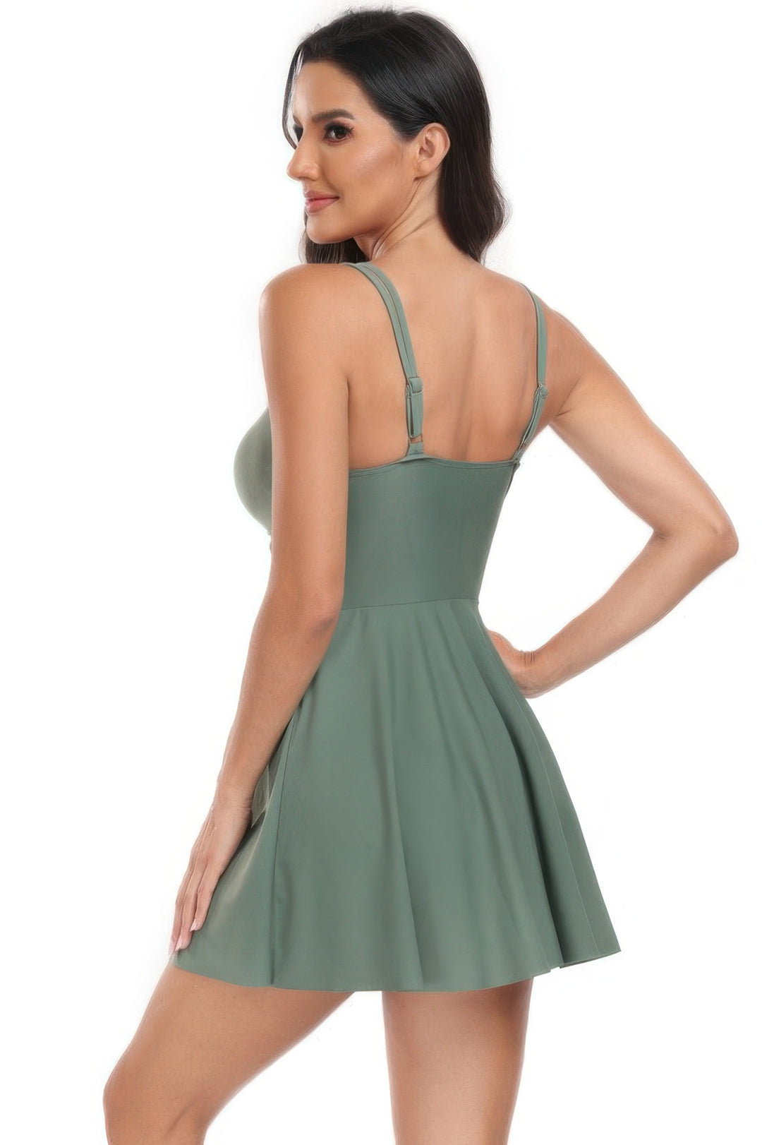 Ruched Waist Band One Piece Drawstring Swimsuit - Love it Curvy