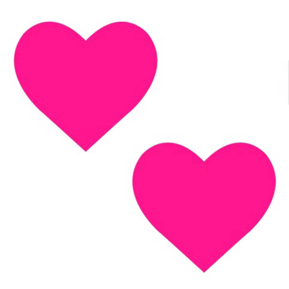 Neon Pinky Tink Temperature Reactive Heart Nipple Cover Pasties - Love it Curvy