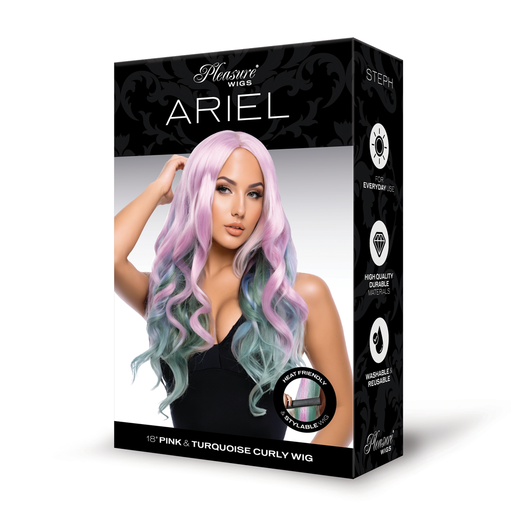 Ariel Premium Stylable Wig - Pink/turquoise - Love it Curvy