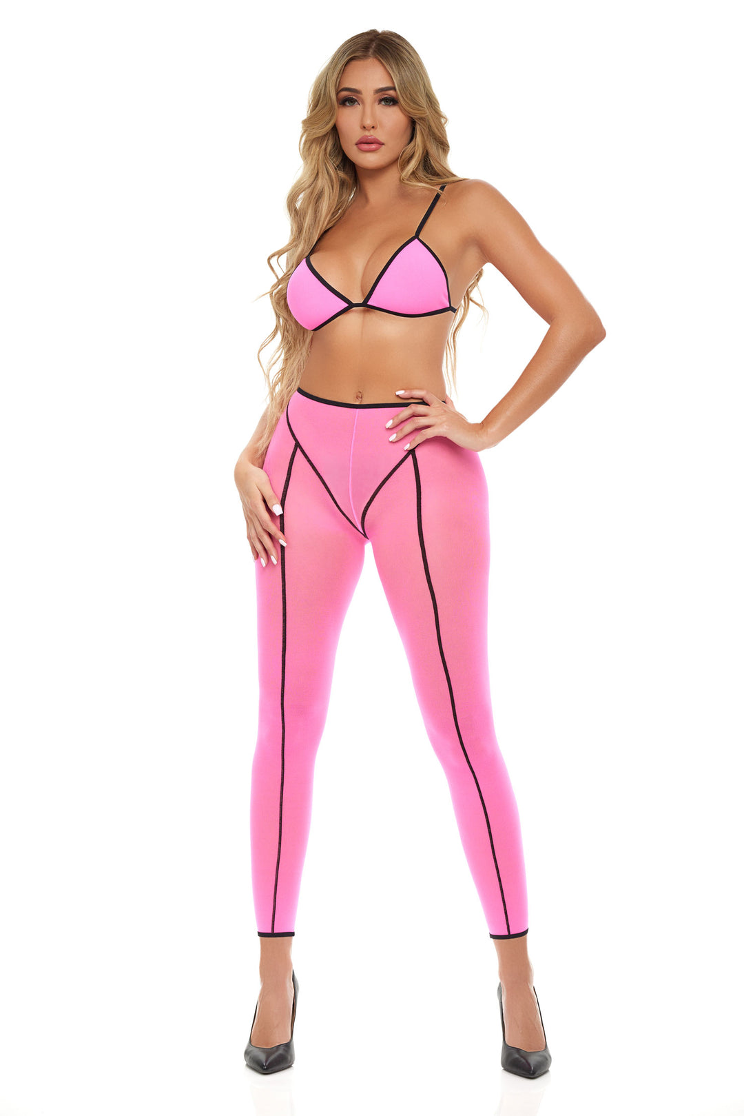 Double Vision 2pc Bra Set - Pink - Love it Curvy
