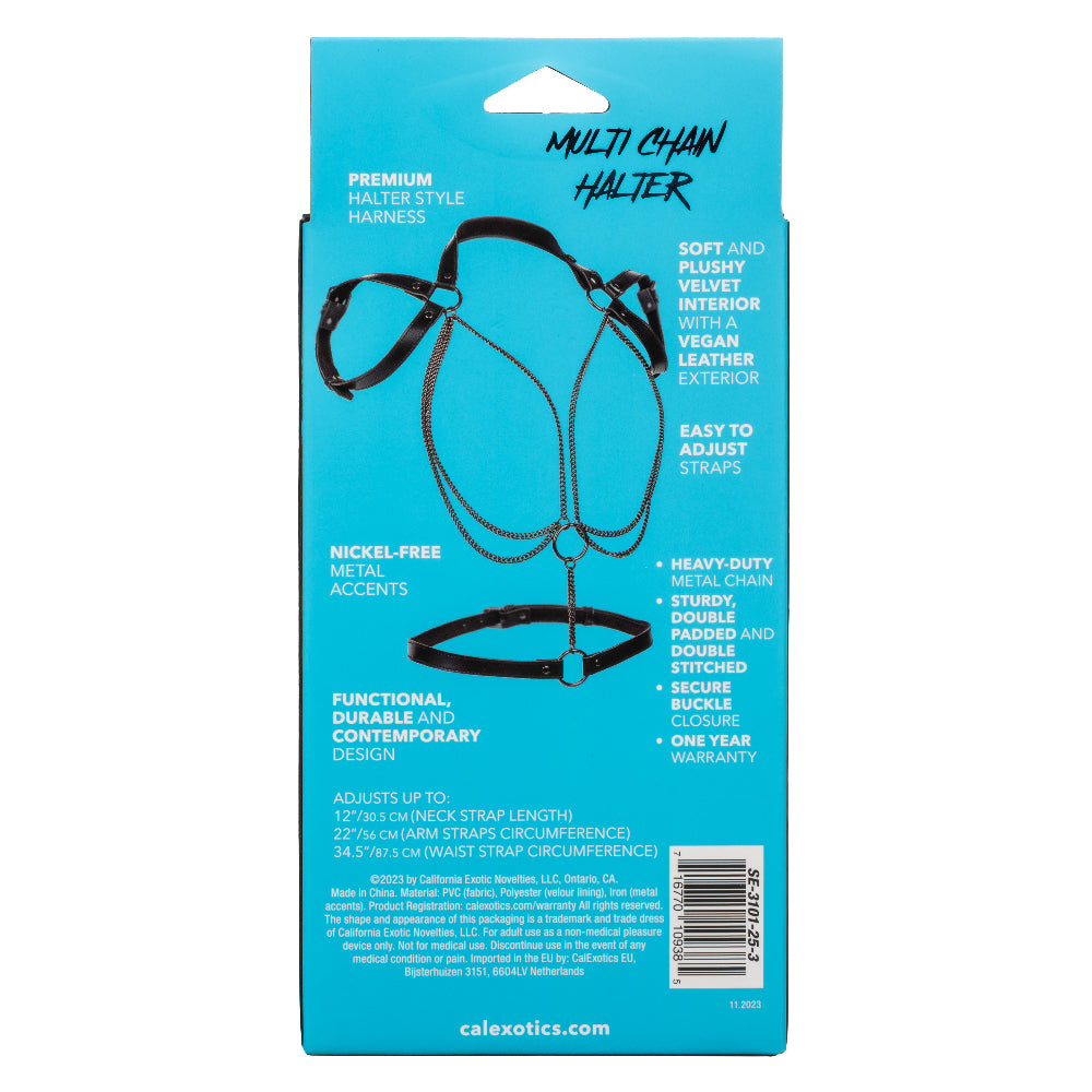 Euphoria Collection Multi Chain Halter - Black - Love it Curvy