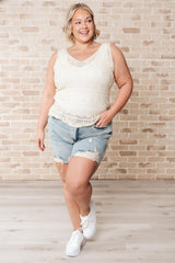 Adventure is Out There Open Knit Tank - AS7815 - 01 - Love it Curvy